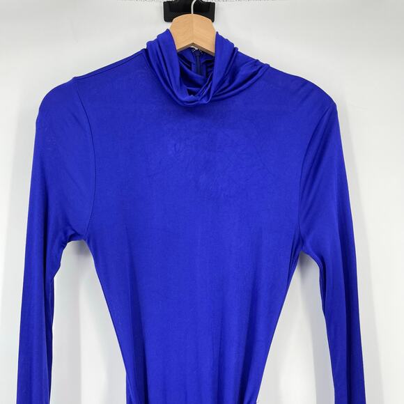 HELSA | Slinky Jersey Sarong Maxi Dress in Royal Blue L - Picture 7 of 16